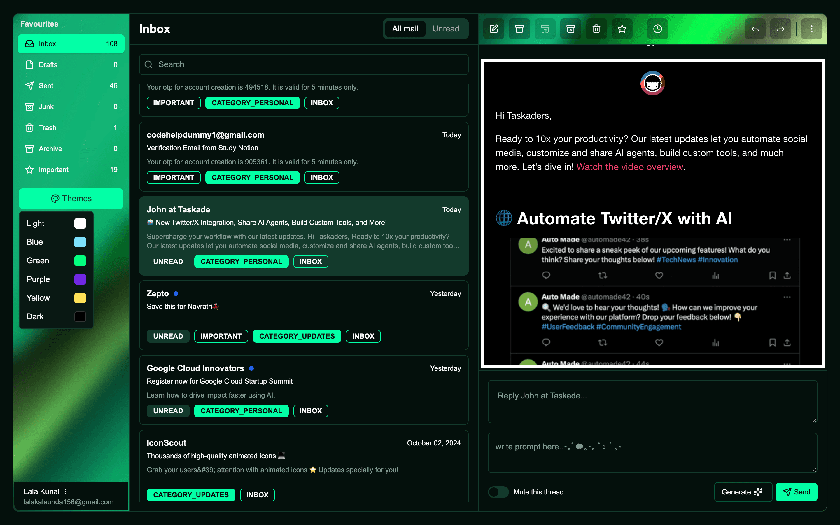 Ai integrated Mailing App